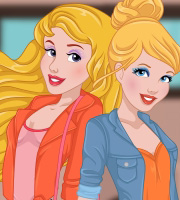 Aurora And Cinderella College Girls