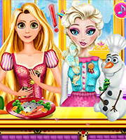 Elsa and Rapunzel Cooking Disaster