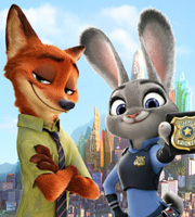 Judy and Nick Searching for Clues