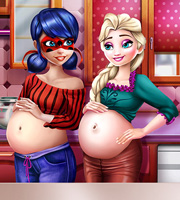 Ladybug and Elsa Pregnant BFFs