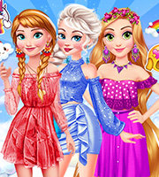 Princesses Rainbow Dressup H5